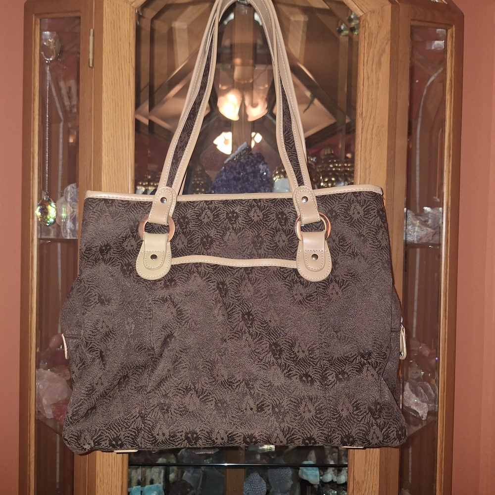 Anne Klein Brown & Cream Tote Bag